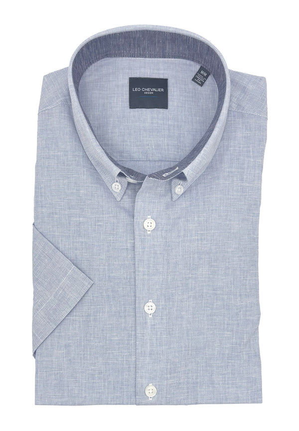 Chemise en lin mélangé Leo Chevlaier