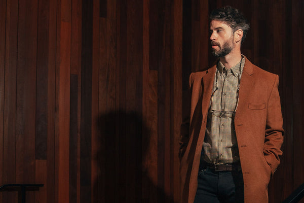 Manteau en laine mélangée à 3 boutons Viyella