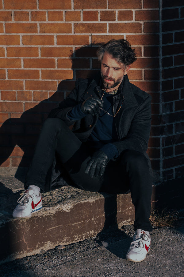 Manteau Viyella en mélange de laine et cachemire à 6 boutons avec coupe-vent zippé