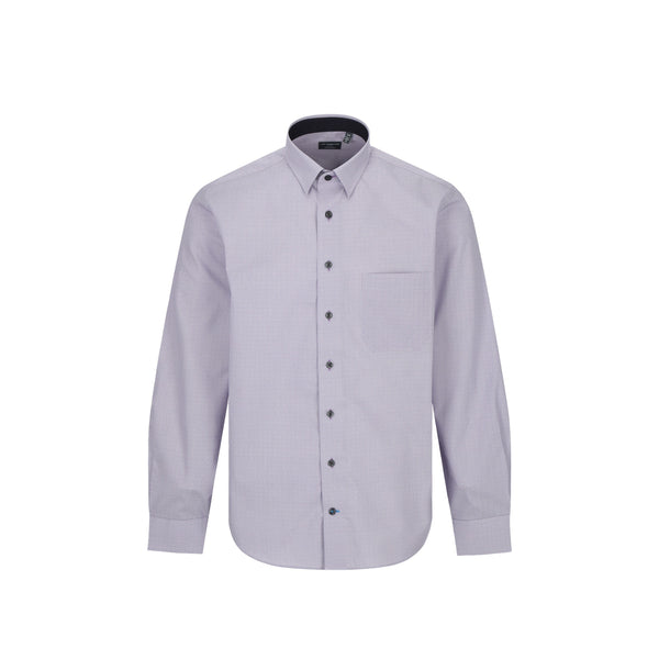 Leo Chevalier Small Dot Mauve Print Non Iron Shirt