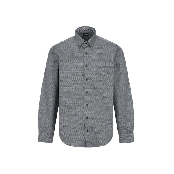Leo Chevalier Small Leaf Print Non Iron Shirt