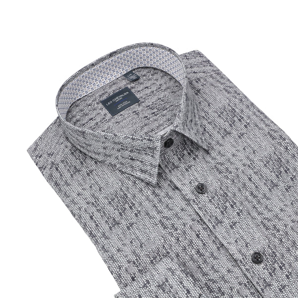 Leo Chevalier 100% Cotton Non-Iron Hazy Circle Print Shirt