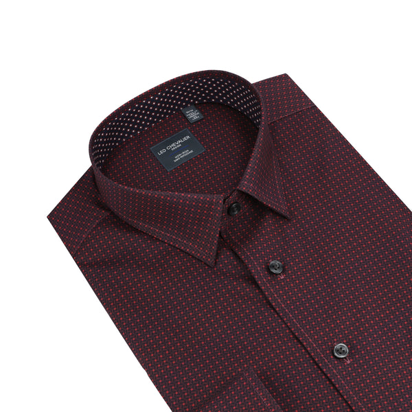 Leo Chevalier Red Dot Printed Non Iron Shirt
