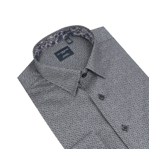 Leo Chevalier Small Leaf Print Non Iron Shirt