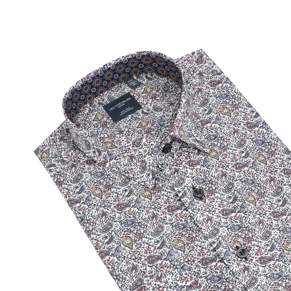 Leo Chevalier Abstract Paisley Non Iron Shirt