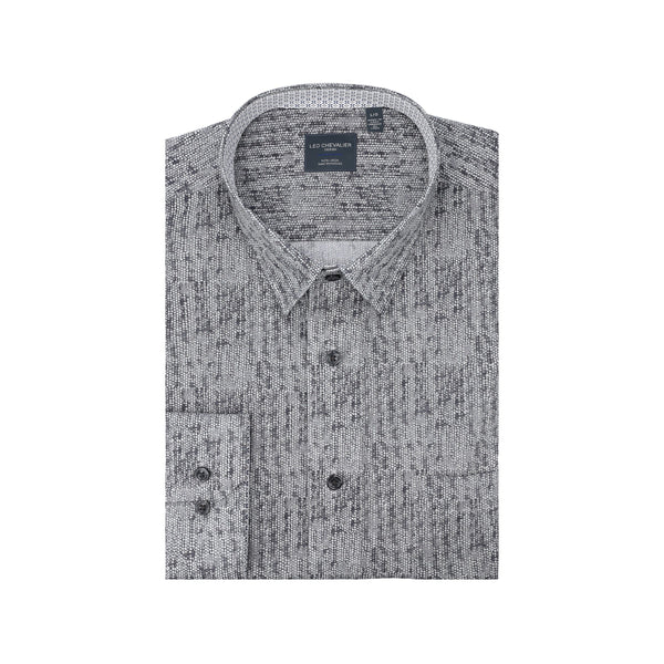 Leo Chevalier 100% Cotton Non-Iron Hazy Circle Print Shirt