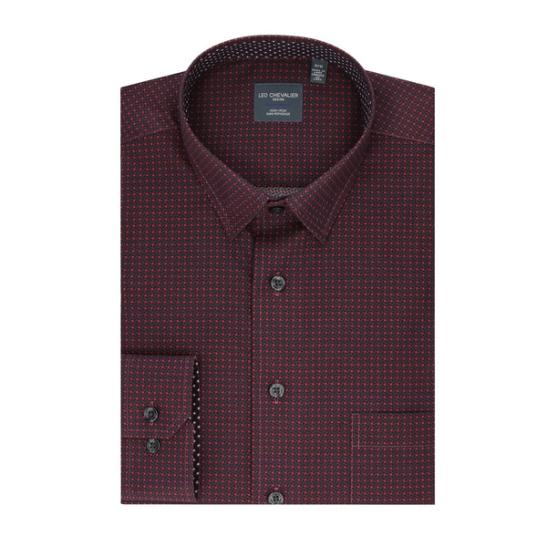 Leo Chevalier Red Dot Printed Non Iron Shirt