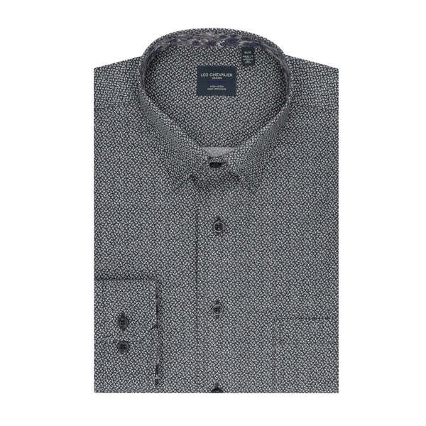 Leo Chevalier Small Leaf Print Non Iron Shirt