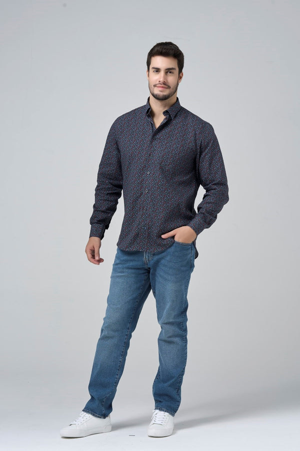 Leo Chevalier Non-Iron Multi Forest Print Shirt