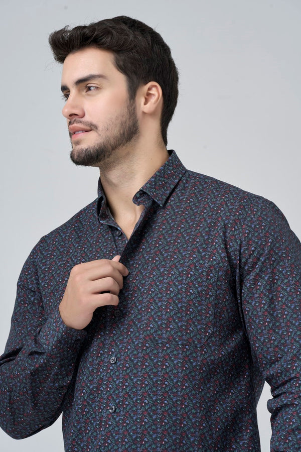 Leo Chevalier Non-Iron Multi Forest Print Shirt