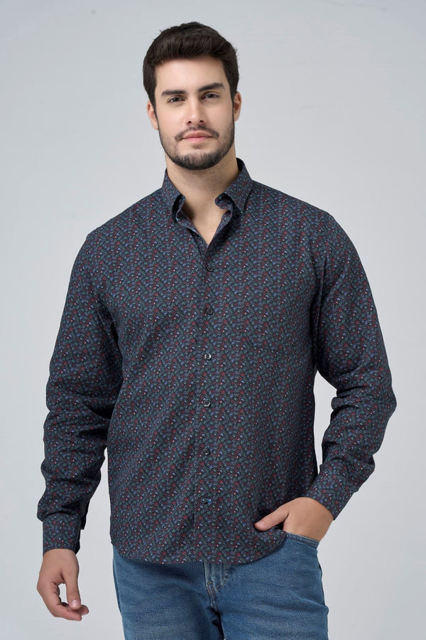 Leo Chevalier Non-Iron Multi Forest Print Shirt