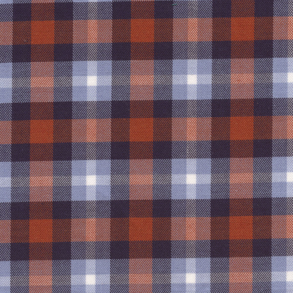 Leo Chevalier Non Iron Burnt Orange Check Shirt