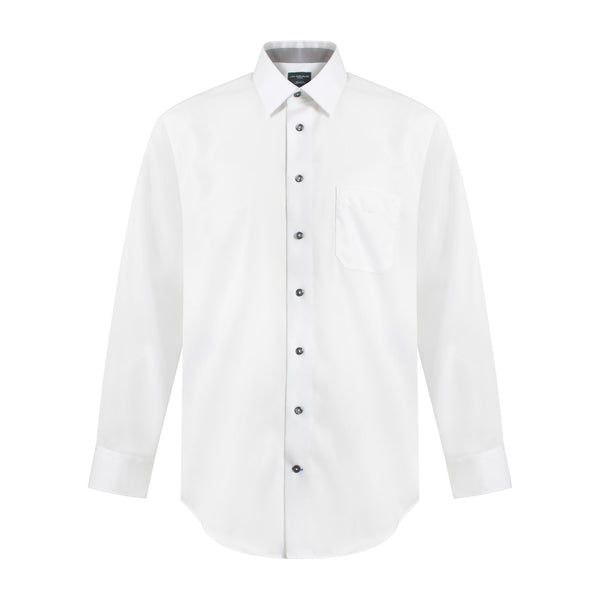 Chemise habillée texturée sans repassage 100 % coton Leo Chevalier