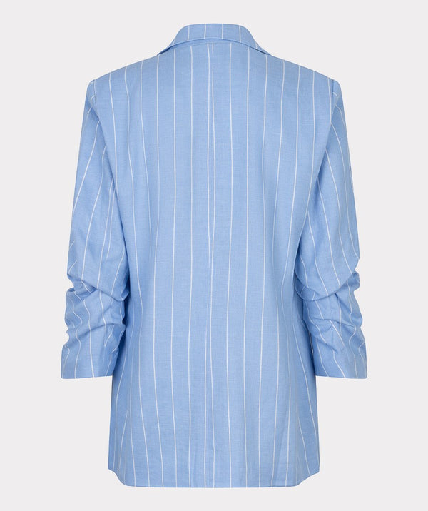 EsQualo Striped Linen-Blend Blazer