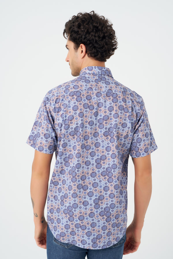 Leo Chevalier Circle Print Non-Iron Shirt
