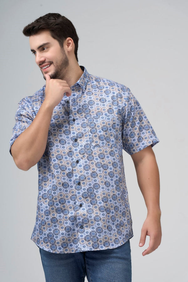 Leo Chevalier Circle Print Non-Iron Shirt