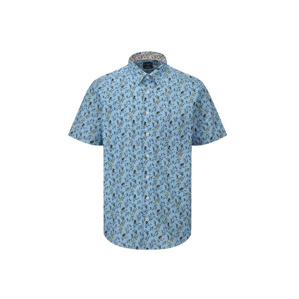 Leo Chevalier Jungle Sky Print Non-Iron Shirt