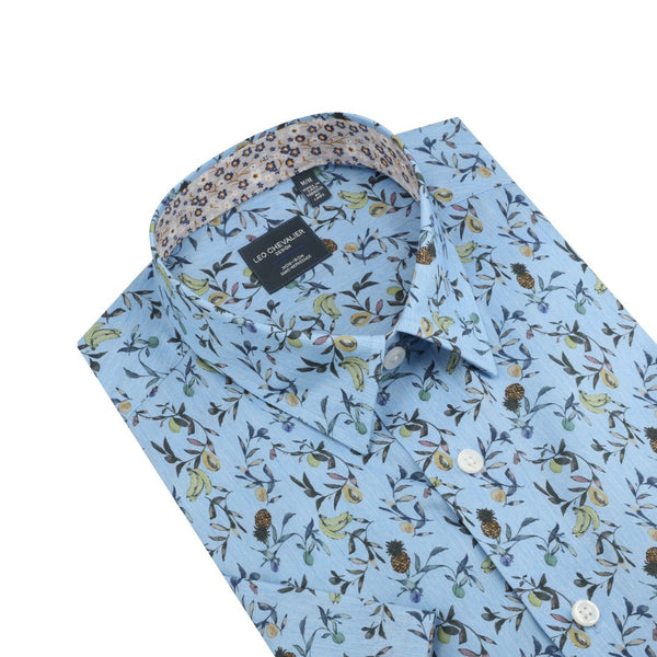 Leo Chevalier Jungle Sky Print Non-Iron Shirt