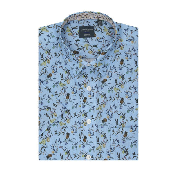 Leo Chevalier Jungle Sky Print Non-Iron Shirt