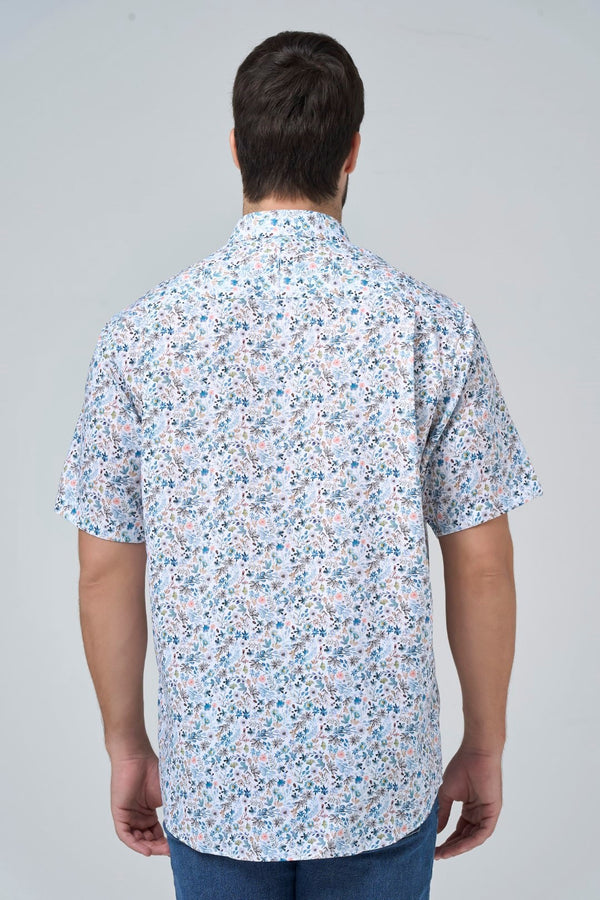 Leo Chevalier Pastel Floral Print Non Iron Shirt