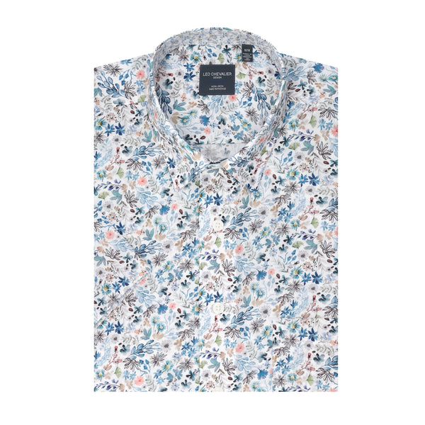 Leo Chevalier Pastel Floral Print Non Iron Shirt