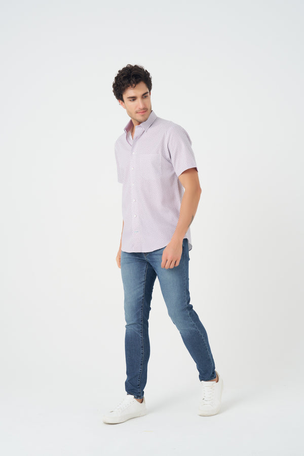 Leo Chevalier Rose Print Non-Iron Shirt