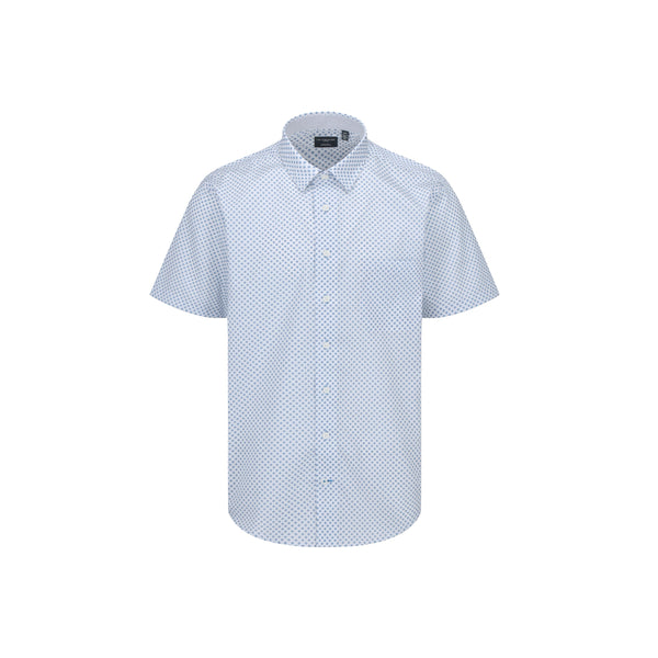 Leo Chevalier Sky Dot Print Non-Iron Shirt