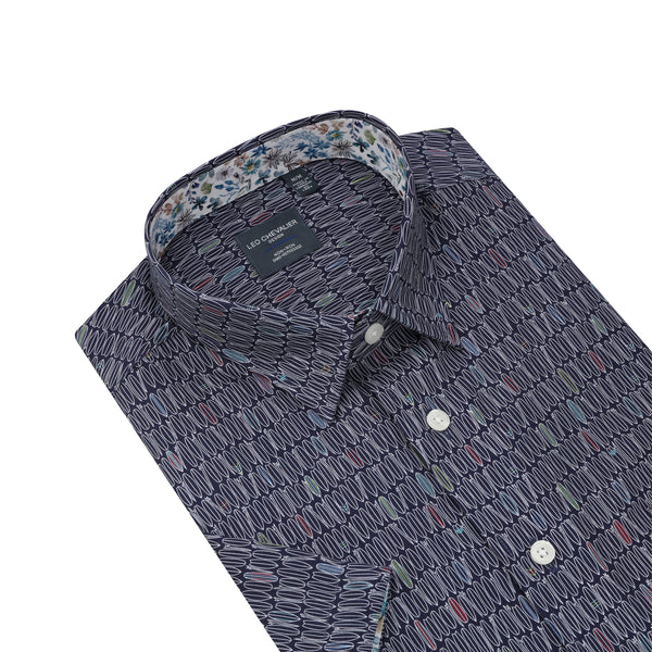 Leo Chevalier Non Iron Surfs Up Print Shirt