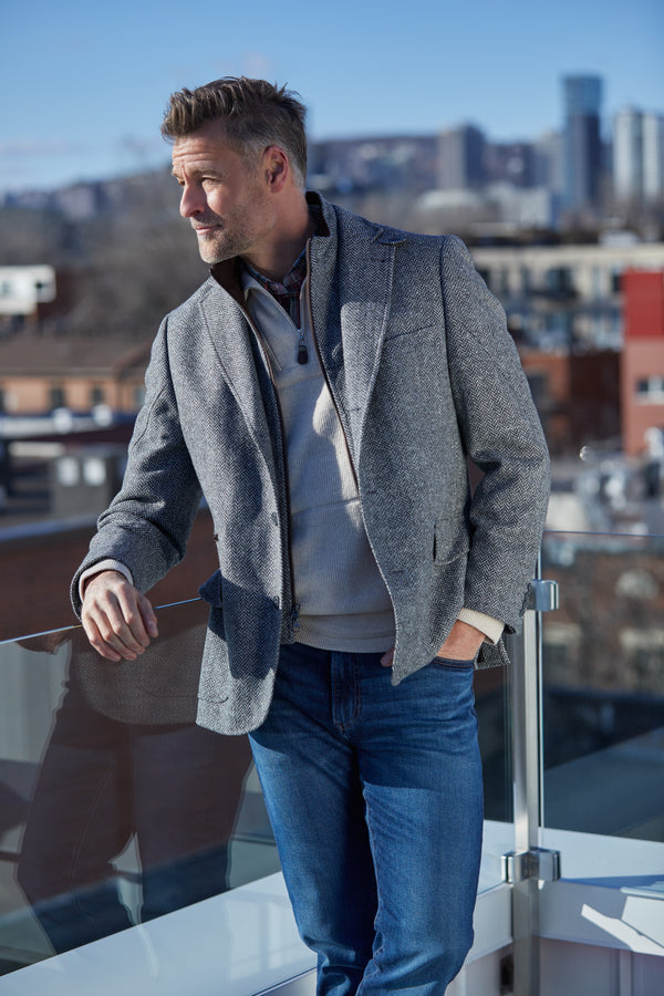 Blazer hybride à chevrons Viyella