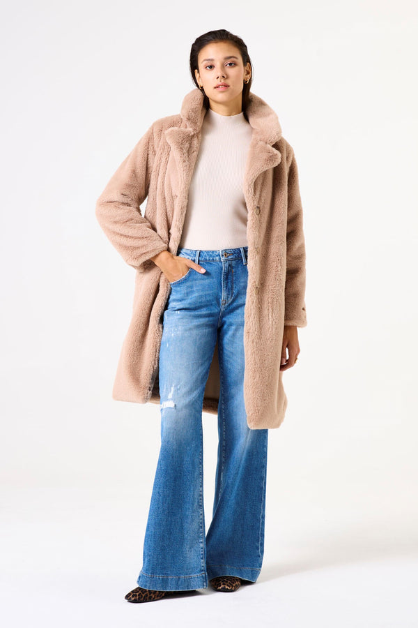 Garcia Fluffy Faux Fur Coat