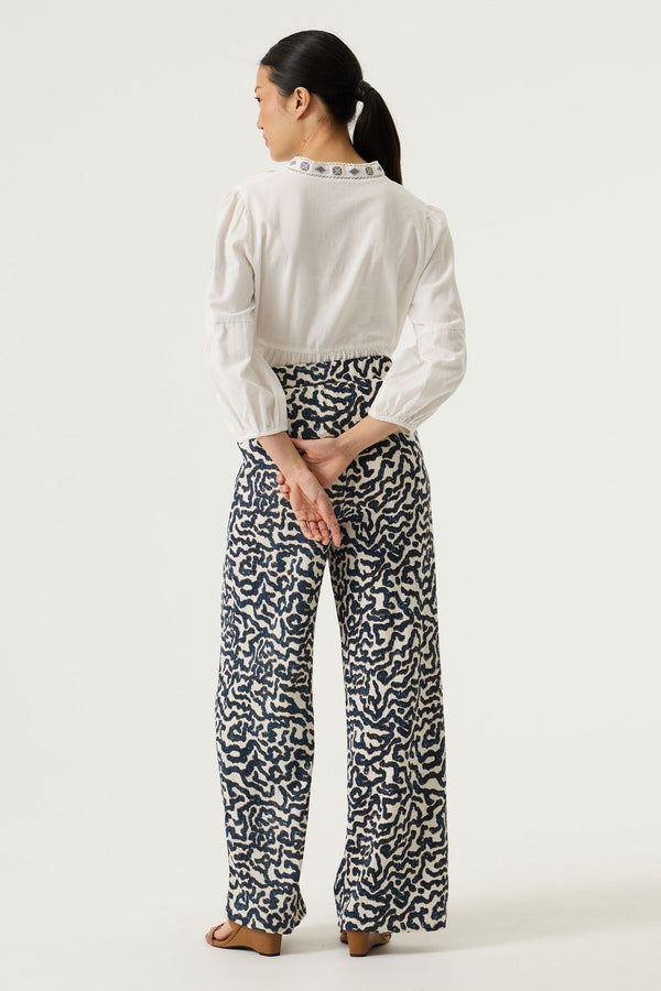 Pantalon Garcia imprimé à taille élastique