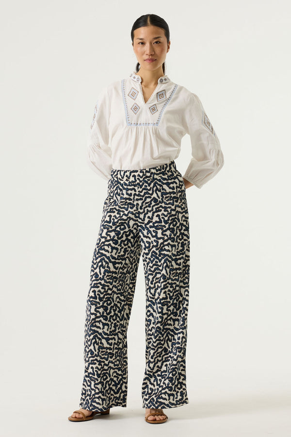 Pantalon Garcia imprimé à taille élastique
