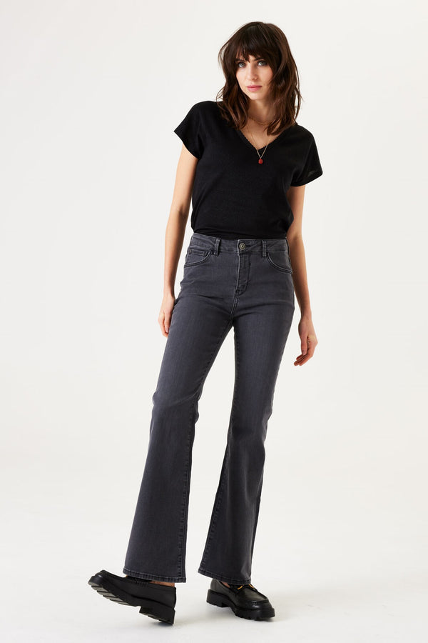 T-shirt Garcia à col en V et paillettes subtiles