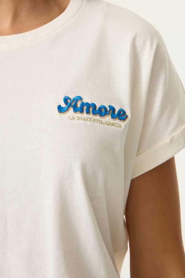 T-shirt brodé Garcia Amore