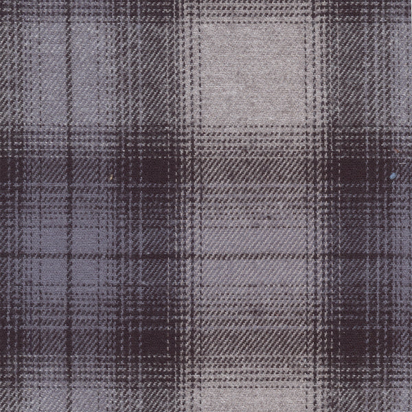 Leo Chevalier Brushed Cotton Grey Plaid Shirt