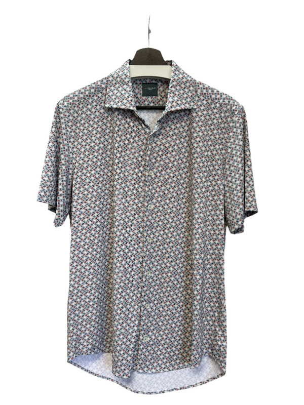 Leo Chevalier Multi Print Performance Stretch Knit Shirt