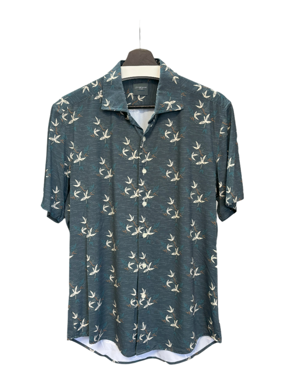 Leo Chevalier Performance Flower Print Stretch Knit Shirt