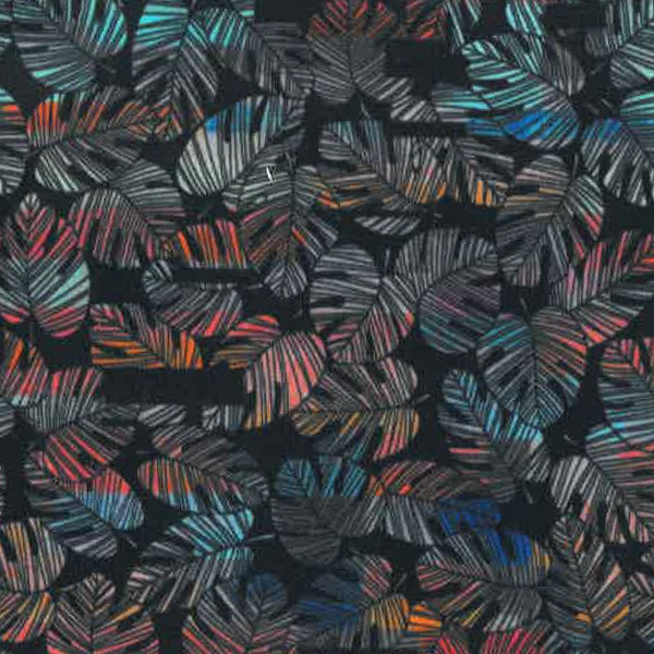 Leo Chevalier Multi Coloured Leaf Print Performance Stretch Knit Shirt