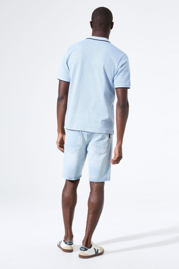 Polo Garcia à manches et col côtelés