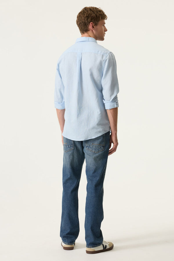 Chemise à manches longues en lin mélangé Garcia