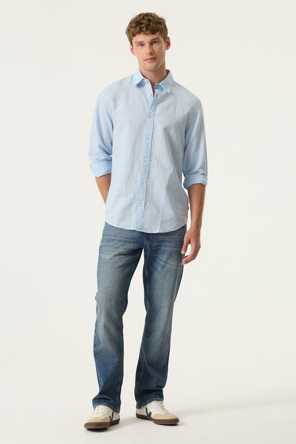 Chemise à manches longues en lin mélangé Garcia