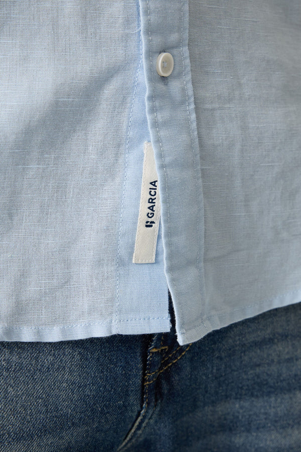 Chemise à manches longues en lin mélangé Garcia