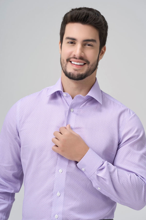 Leo Chevalier Adjusted Fit Light Mauve Dress Shirt