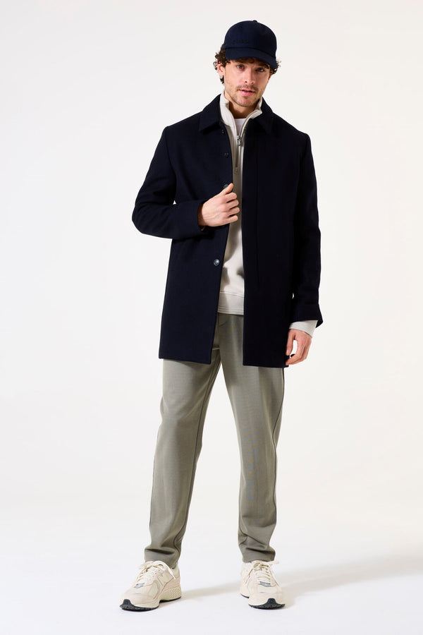 Garcia Wool Blend Button Up Peacoat