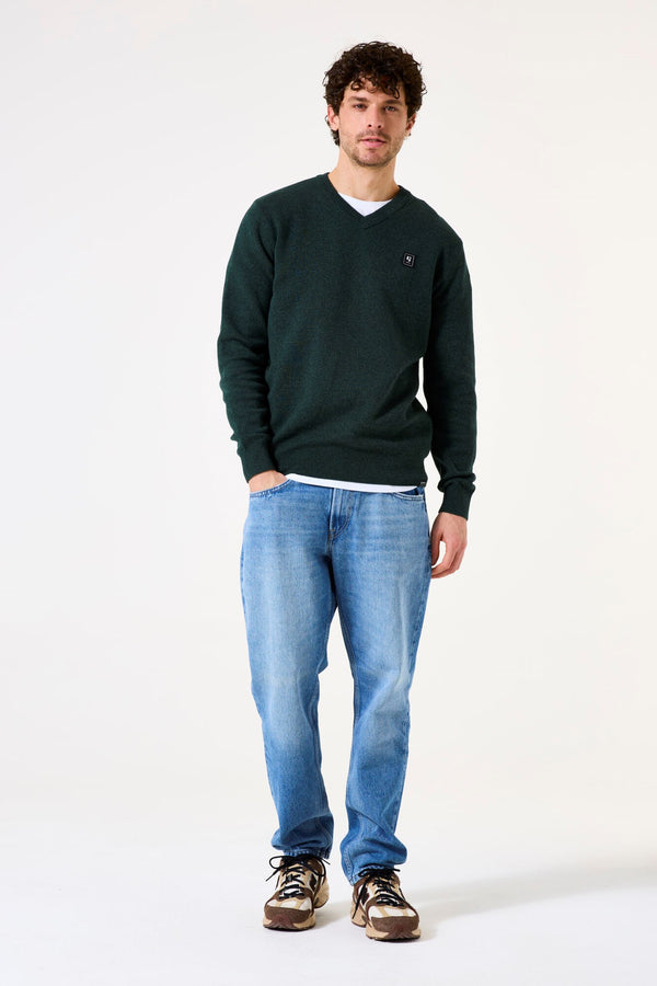 Garcia Solid V-Neck Pullover