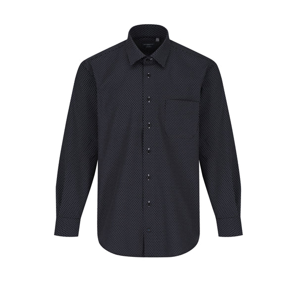 Men’s Regular Fit Cotton Spandex Non-Iron Spread Collar