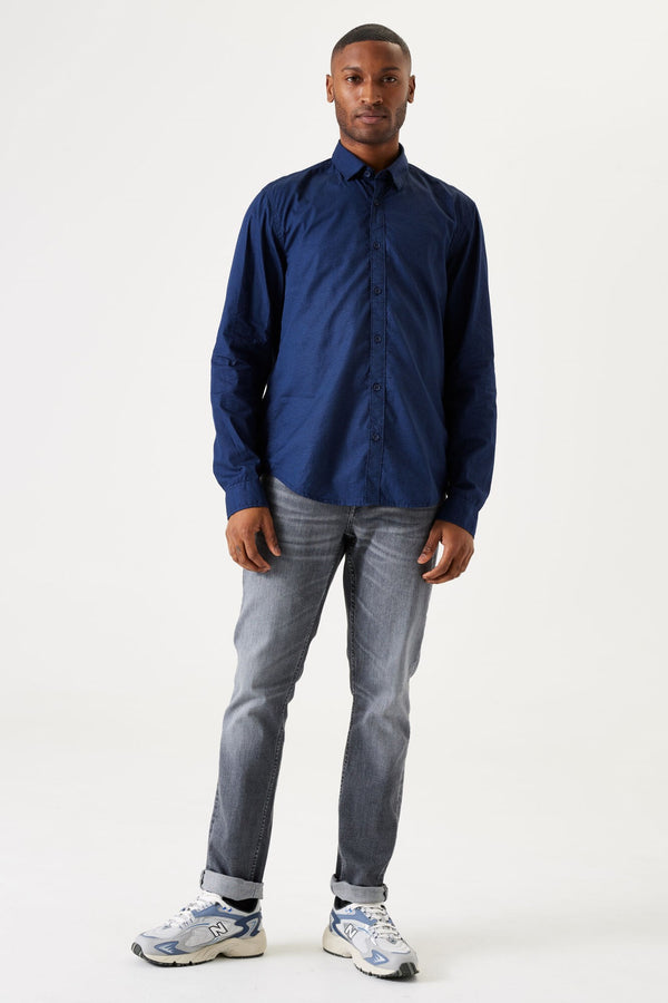 Garcia Navy with Subtle Black Print Shirt