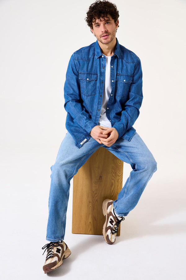 Chemise en jean boutonnée légère Garcia