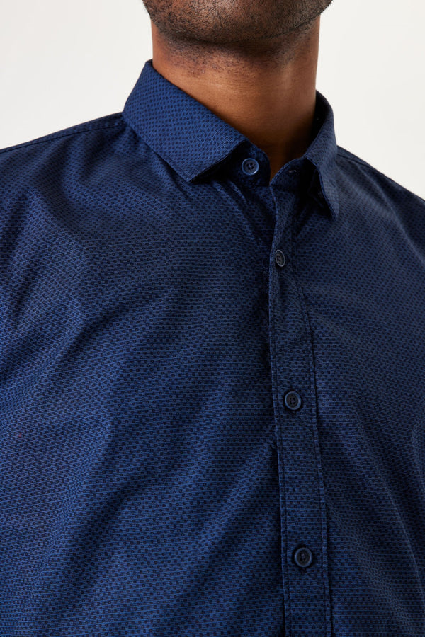 Garcia Navy with Subtle Black Print Shirt