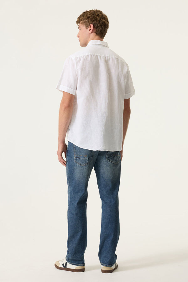 Chemise à manches courtes en lin mélangé Garcia